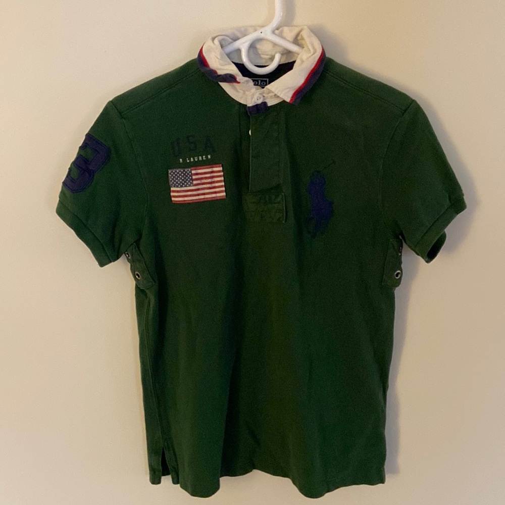 Polo by Ralph Lauren Men’s Short Sleeve Dark Green USA Polo S Great Condition